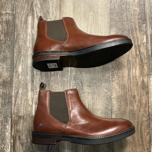Clark’s Men's Brown Leather Chelsea Boots Size 8 - Picture 13 of 16